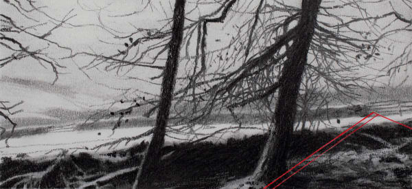 Andrew Mackenzie, Woodland Structure Variations (fleeting fragments of scattered architecture) Red 2