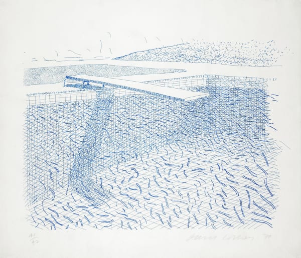 David Hockney, Lithographic Water Made of Lines (T.210), 1978