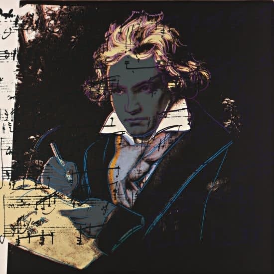 Andy Warhol screen print of Ludwig van Beethoven musician and signed available for sale