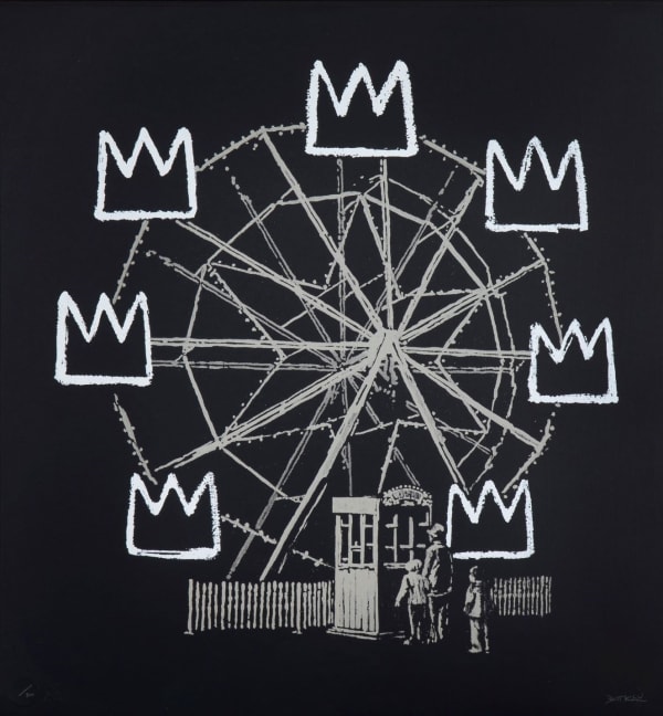 Banksy Banksquiat Black - signed print