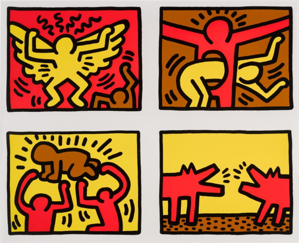 Keith Haring original print for sale Pop Shop Quad IV
