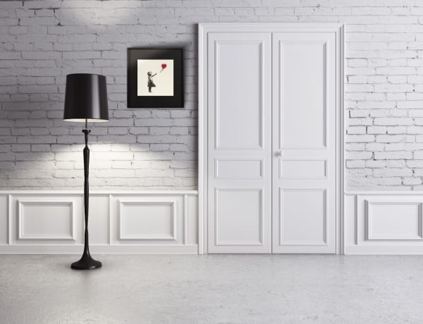 Girl with balloon single canvas for sale