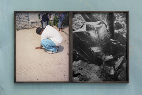 08-18 (Past Perfect), Untitled (Bloody Handprint/Tobago Leaves)