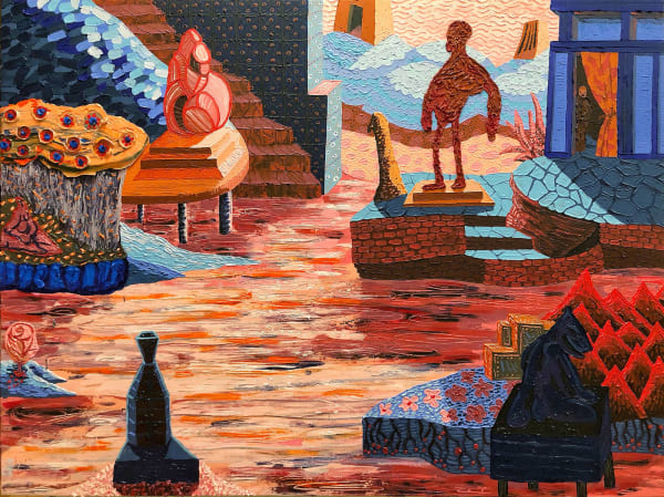 Mark Frygell, Sinking Statues, 2022