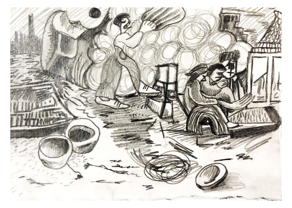Mark Frygell, Central Outskirts Sweatshop, 2022