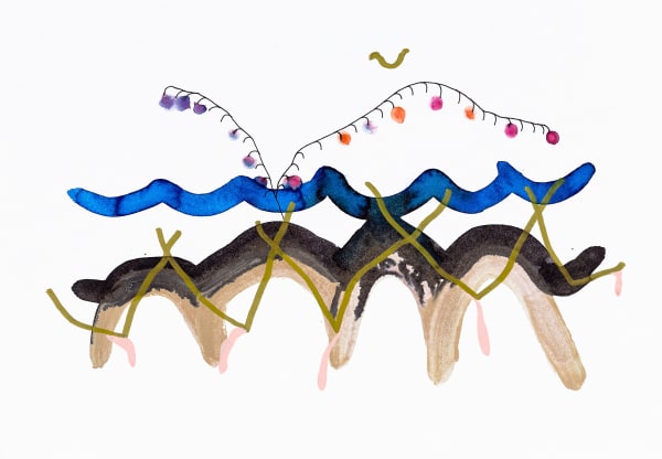 Анна Андржиевская Untitled | Без названия, 2018 Watercolor, ink, gel pen on paper | Бумага, акварель, тушь, гелевые ручки 21 x 30 cm 8 1/4 x 11 3/4 in