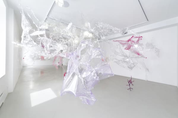 Aljoscha Installation "Panspermia", 2017 Acrylic glass, pigment | Акриловое стекло, пигмент 1300 х 560 х 320 cm Dimensions variable | Размеры варьируются