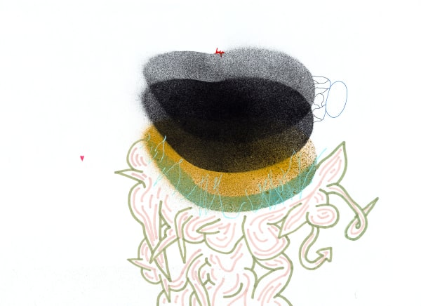Анна Андржиевская Untitled | Без названия, 2018 Watercolor, spray, marker, gel pen on paper | Бумага, спрей, маркёры, гелевые ручки 30 x 40 cm 11 3/4 x 15 3/4 in