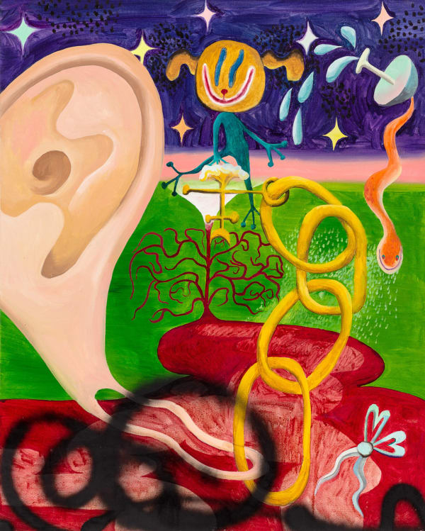 Анна Андржиевская Ear | Ухо, 2023 Oil on canvas | Холст, масло 85 x 65 cm 33 1/2 x 25 5/8 in