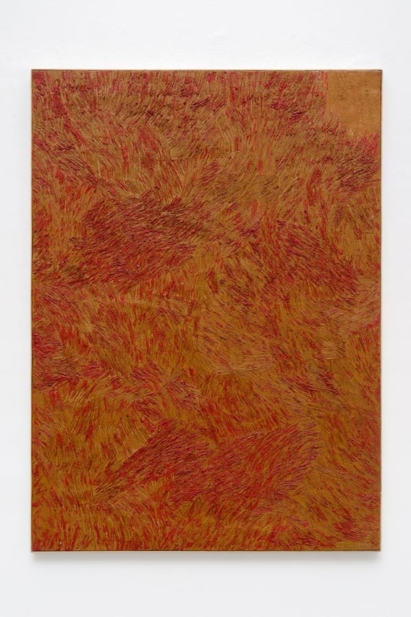 Teresa TYSZKIEWICZ, Matière d'épingle brune rouge, 2002