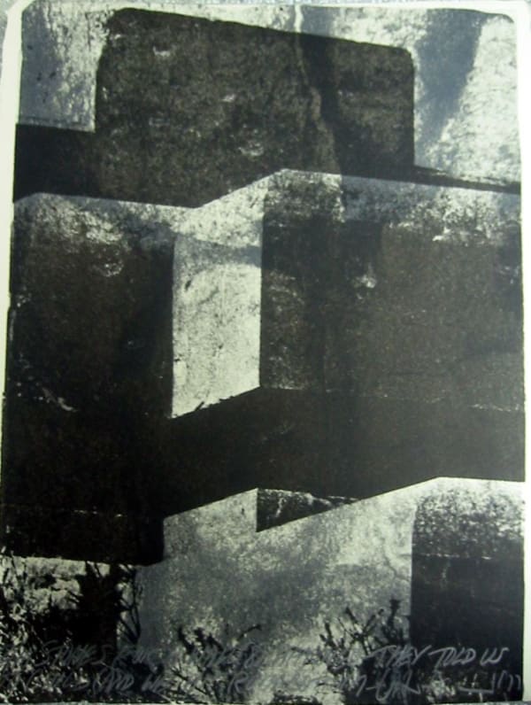 Vito ACCONCI, Stones for a wall (N°?8) Approved. They told us to build and we hit rock-bottom, 1977 **