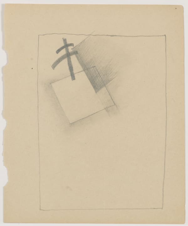 Kasimir Malevich White Square and plan for dissolution, 1918 pencil on paper 20 x 16.5 cm