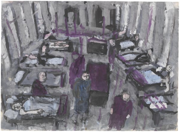 Leon Kossoff Old Charing Cross Hospital, 1958 gouache on paper 56 x 76 cm