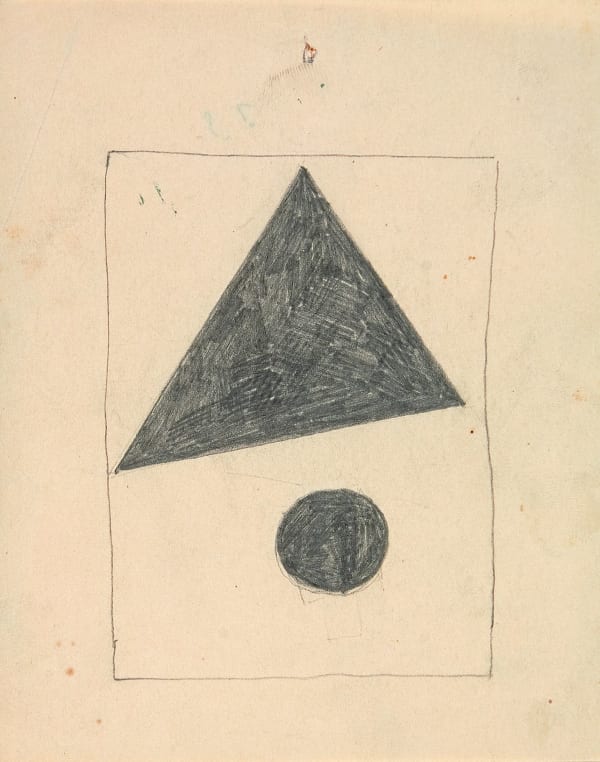 Kasimir Malevich Composition 5 i , 1915 - 1916 pencil on paper 14.2 x 11.2 cm