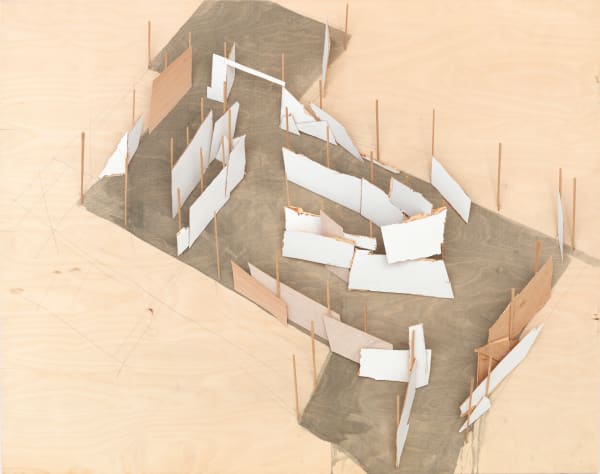 Tadashi Kawamata, Plan for Demolition at Annely Juda Gallery no. 2, 2025