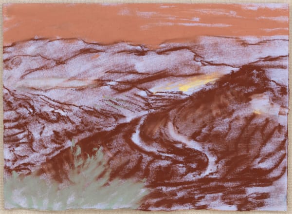 Sammi Lynch Hillside at Dusk, 2024 pastel on paper 21 x 29 cm