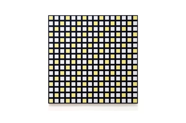 François Morellet, 1 carré jaune sur 3 blancs, 1972