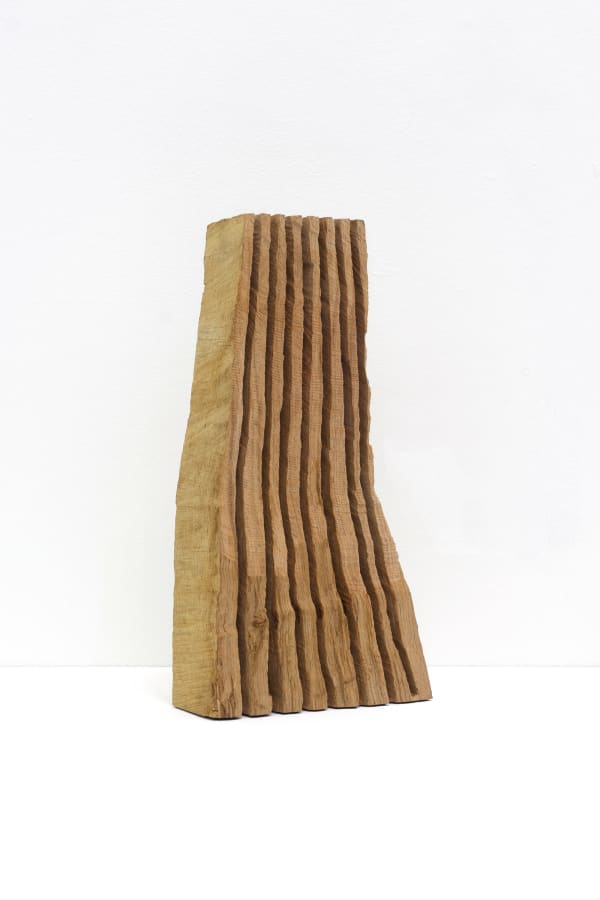 David Nash Cut Through Oak, 2021 Oak 31.5 x 16 x 7 cm