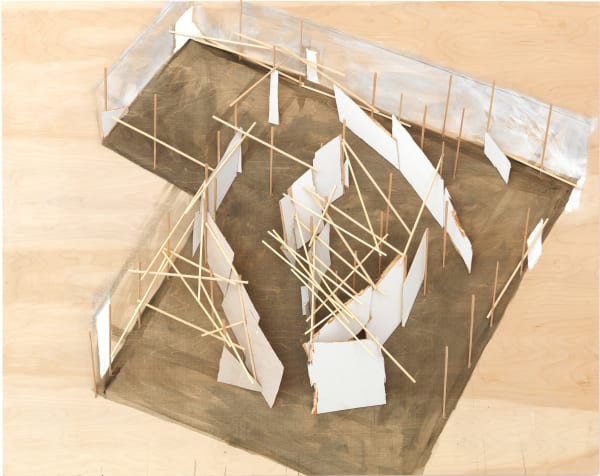 Tadashi Kawamata, Plan for Demolition at Annely Juda Gallery no. 1, 2025