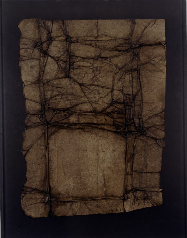 Christo Surface d'Empaquetage, 1961 signed and dated lower right collage 57 x 41 cm