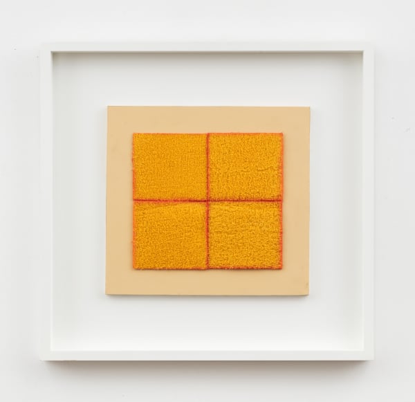 Prunella Clough Untitled, c. 1990 scouring pads on wood 35.2 x 38 x 1.5 cm