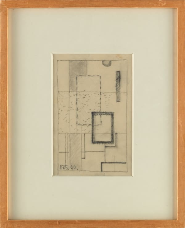 Friedrich Vordemberge-Gildewart Etüde (D10), 1920 pencil on paper 15.8 x 13.2 cm 6.2 x 5.2 in