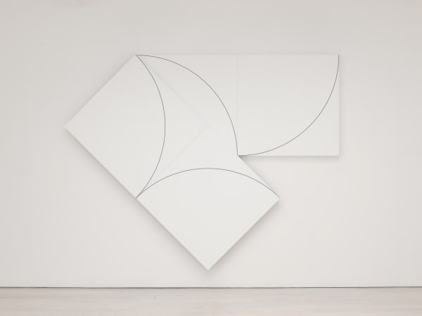 François Morellet Rococoncret n°6, 2012 oil on acrylic on canvas on wood 213 x 271.5 cm (4 panels 100 x 100 cm)