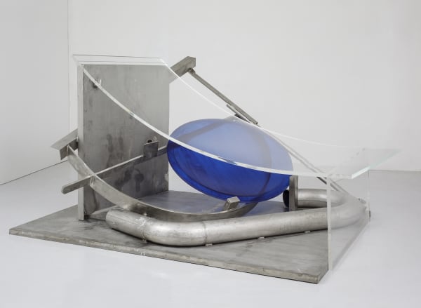 Anthony Caro Blue Moon, 2013 stainless steel, clear perspex and clear perspex painted 137 x 228.6 x 261.6 cm