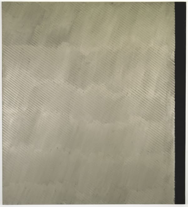 Alan Green Silver + Black, 1977 acrylic on canvas 193 x 175 cm