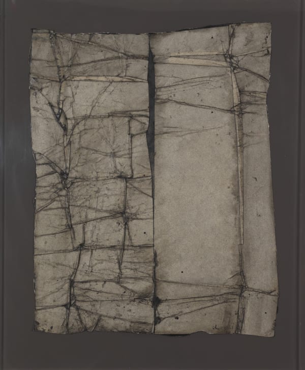 Christo Surface d’Empaquetage, 1961 signed and dated lower right collage 60 x 46 cm