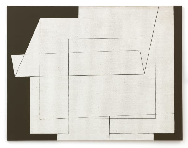 Tamás Konok Espacement en gris, 1977 acrylic on canvas 89 x 116 cm