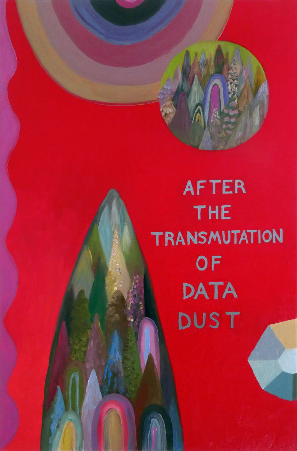 Suzanne Treister The Escapist BHST/After the Transmutation of Data Dust, 2019 oil on linen 41 x 27 cm