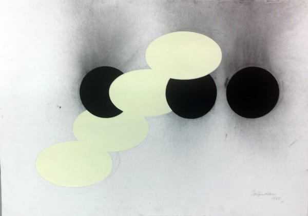 Nigel Hall Drawing 1688, 2015 charcoal and gouache on paper 70 x 100 cm