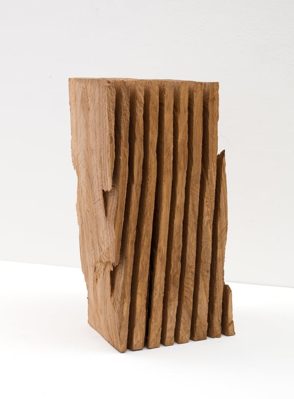 David Nash, Stripe Block, 2023