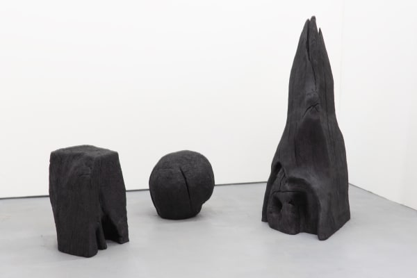 David Nash, Cube, Sphere, Pyramid, 2022