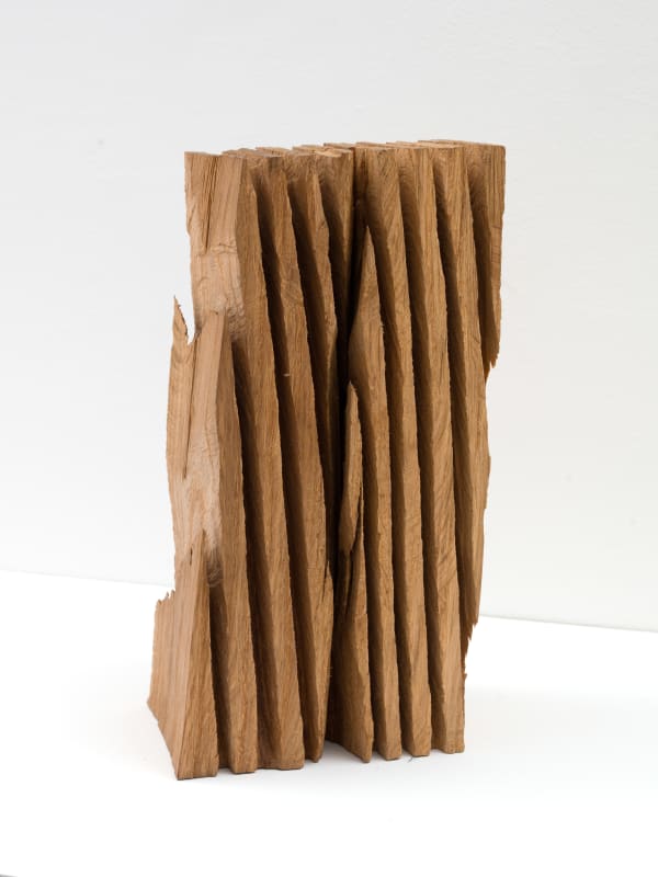 David Nash Stripe Block, 2023 Oak 35 x 20 x 16 cm