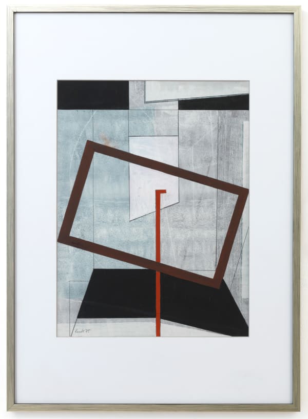 Tamás Konok Espace, 1975 gouache, paper 46.5 x 35 cm framed