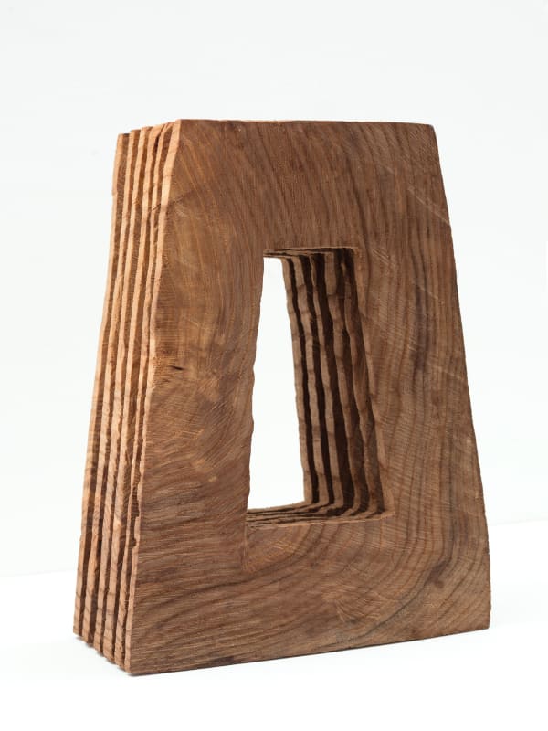 David Nash Sliced Elm Frame, 2023 33 x 25 x 13 cm
