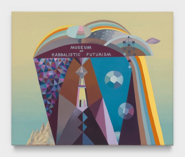 Suzanne Treister Kabbalistic Futurism/Architectures/Museums/Museum of Kabbalistic Futurism, 2022 oil on canvas 50 x 60 cm 19.7 x 23.6 in
