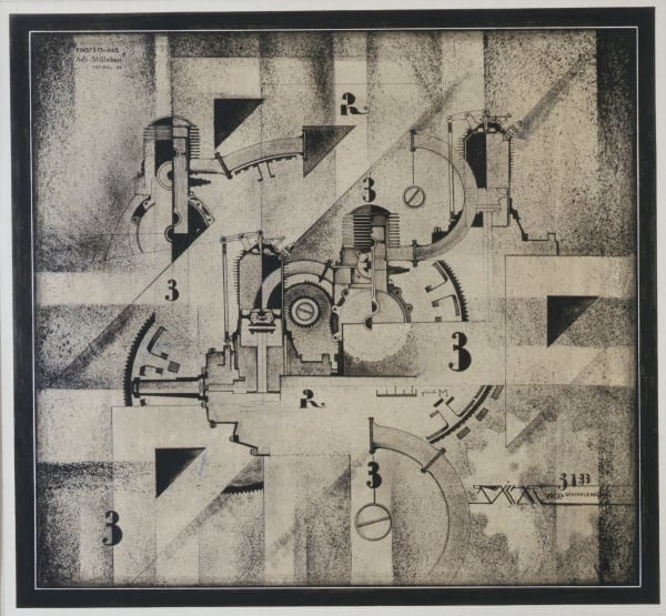 Robert Michel Einsplus 2 plus 3 gleich: Anti-Stilleben, 1921 titled, dated on frontinscription on verso - see comments India ink and watercolour on paper 37 x 40 cm 14.6 x 15.7 in