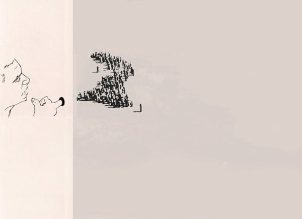 Victor Man, Untitled (The Maneuver - Study for Two Sides of One Corner), 2006