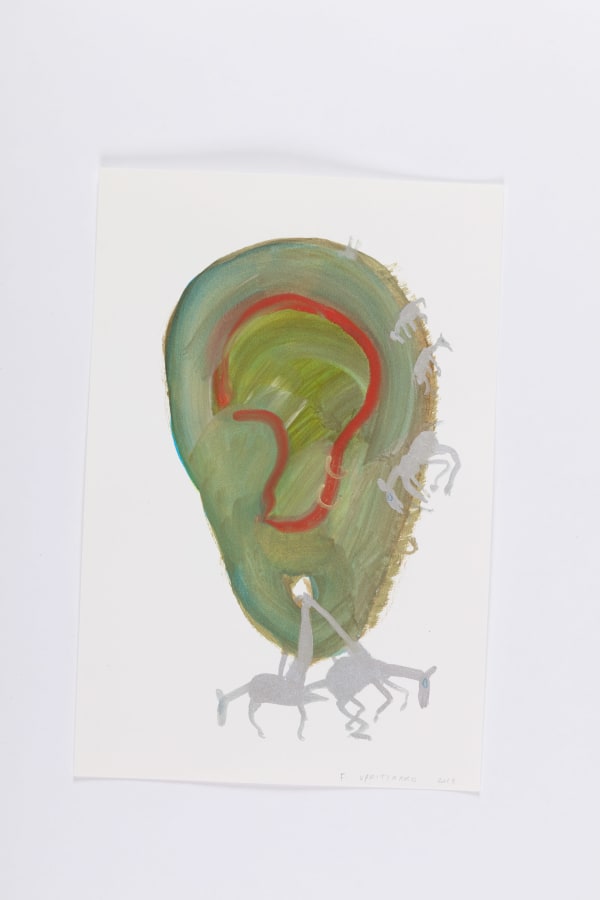 Francis Upritchard Ear with Silver Lama, 2018