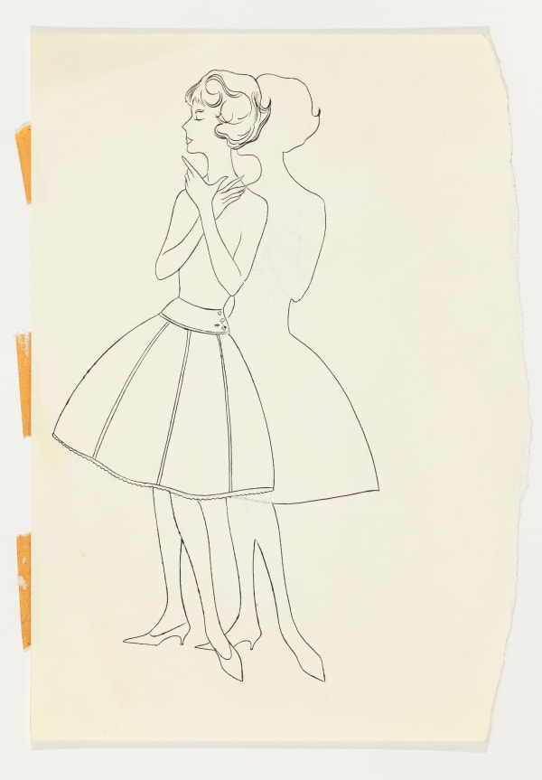 Andy Warhol Female Fashion Figure, c. 1957
