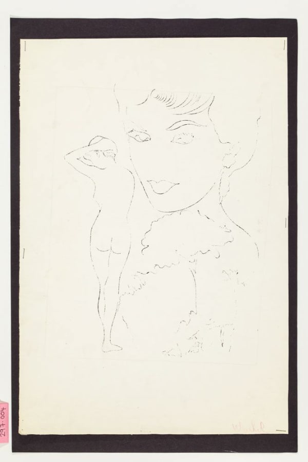 Andy Warhol Female Head With Full Figure, ca. 1957