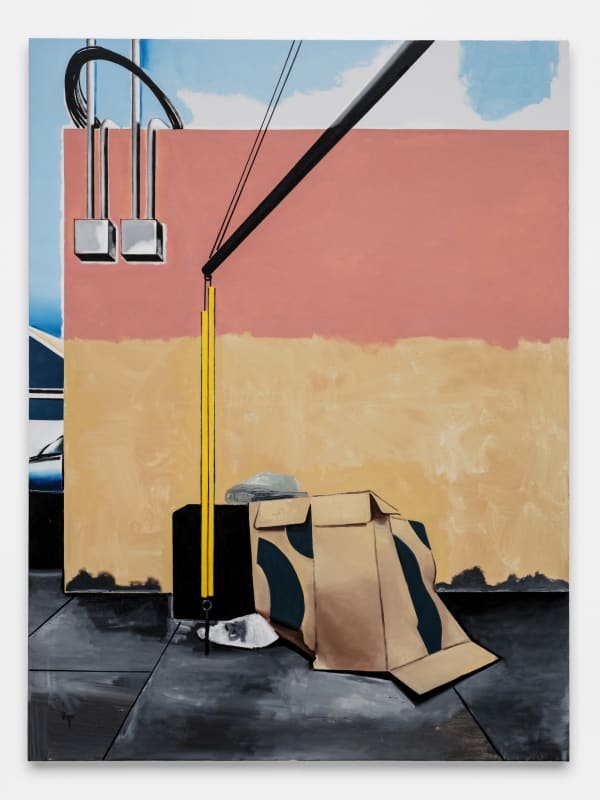 Wilhelm Sasnal Untitled (Wall with Cardboard Boxes), 2024