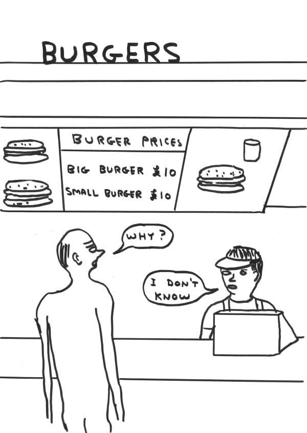 David Shrigley Untitled (Burgers), 2019