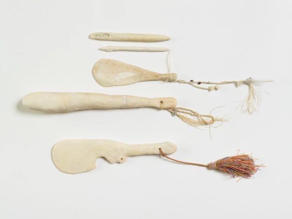 Francis Upritchard Patu, clubs and needles, 2015