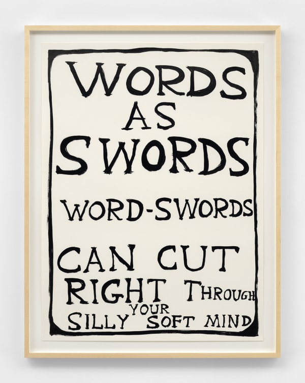 David Shrigley Untitled (Words As Swords), 2019