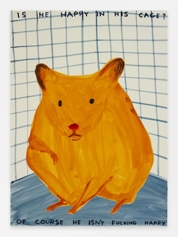 David Shrigley Untitled (Is He Happy In His Cage), 2023