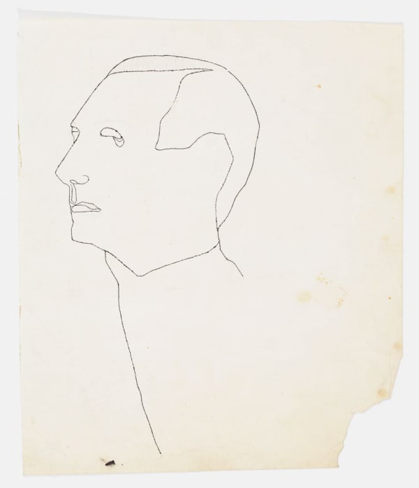 Andy Warhol Male Head, ca. 1952